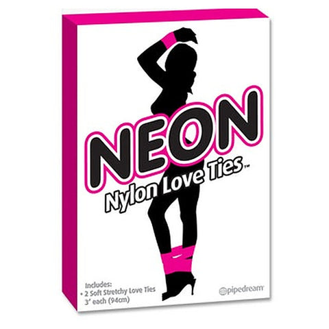Neon Love Ties Wrist And Ankle Restraints - Collars and Leads