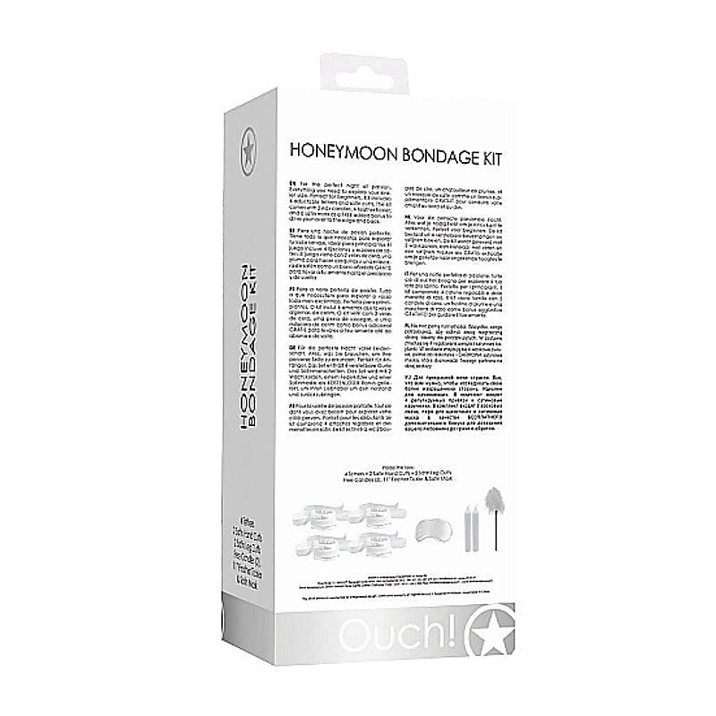 Ouch! Honeymoon Bondage Kit White By Shots Toys - Bondage Kits