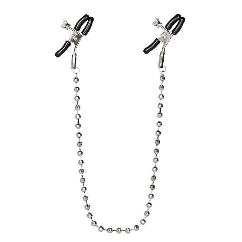 Nipple Play Silver Beaded Nipple Clamps - Nipple and Clit Clamps
