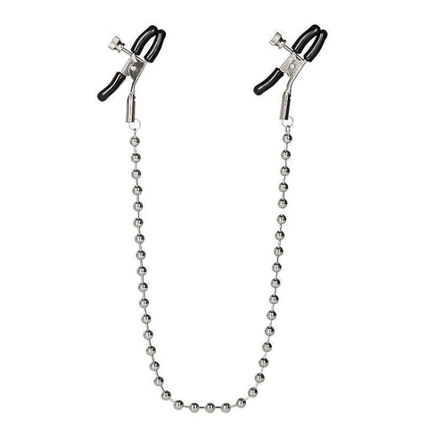 Nipple Play Silver Beaded Nipple Clamps - Nipple and Clit Clamps
