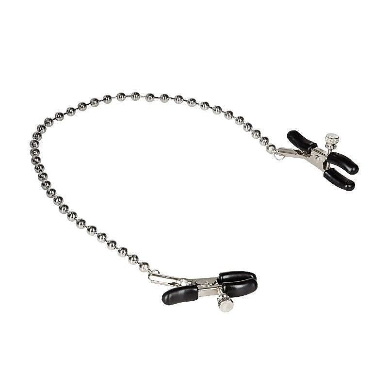 Nipple Play Silver Beaded Nipple Clamps - Nipple and Clit Clamps
