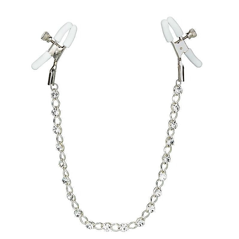 Nipple Play Crystal Chain Nipple Clamps - Nipple and Clit Clamps
