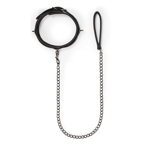 Easytoys Fetish Collar with Leash - Collars and Leads