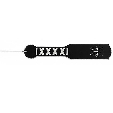 Bad Romance Leather Paddle With Stitching By Shots Toys - Paddles And Slappers