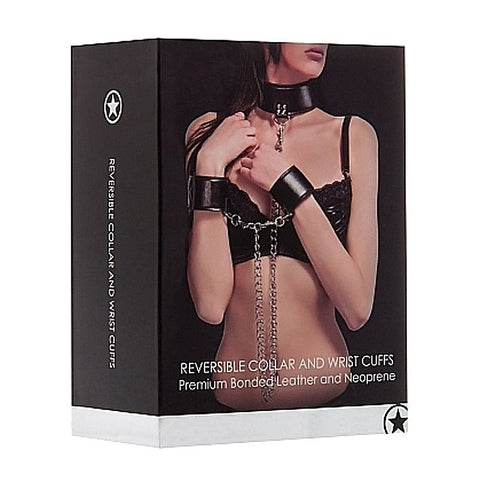 Ouch! Reversible Collar And Wrist Cuffs - Cuffs and Restraints