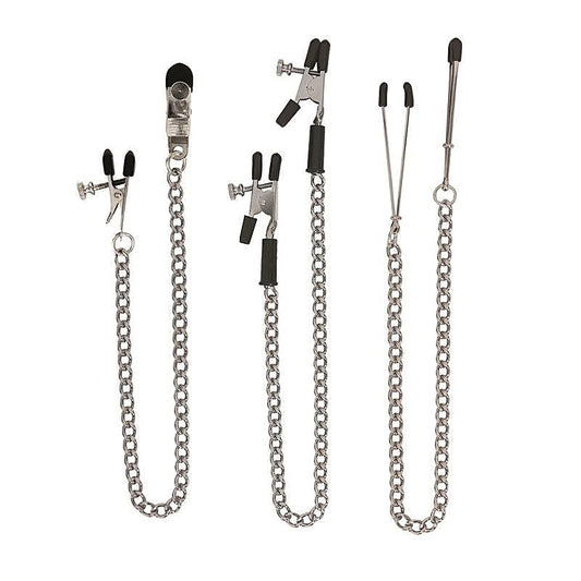 Spartacus Adjustable Clamp Set - Nipple and Clit Clamps