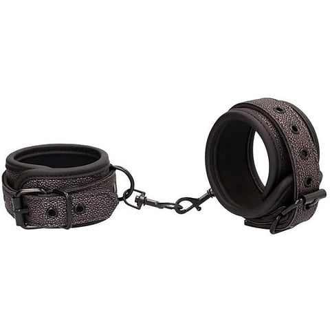 Ouch! Elegant BDSM Play Ankle Cuffs by Shots Toys - Cuffs and Restraints