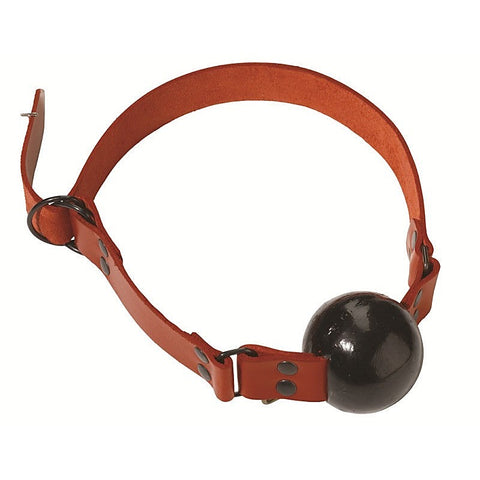 Spartacus Red Rubber Ball Gag with D Ring Closure Large