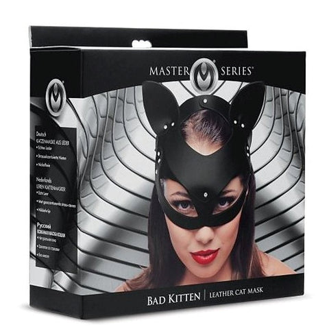 Bad Kitten Leather Cat Mask By Xr Brands - Masks And Blindfolds