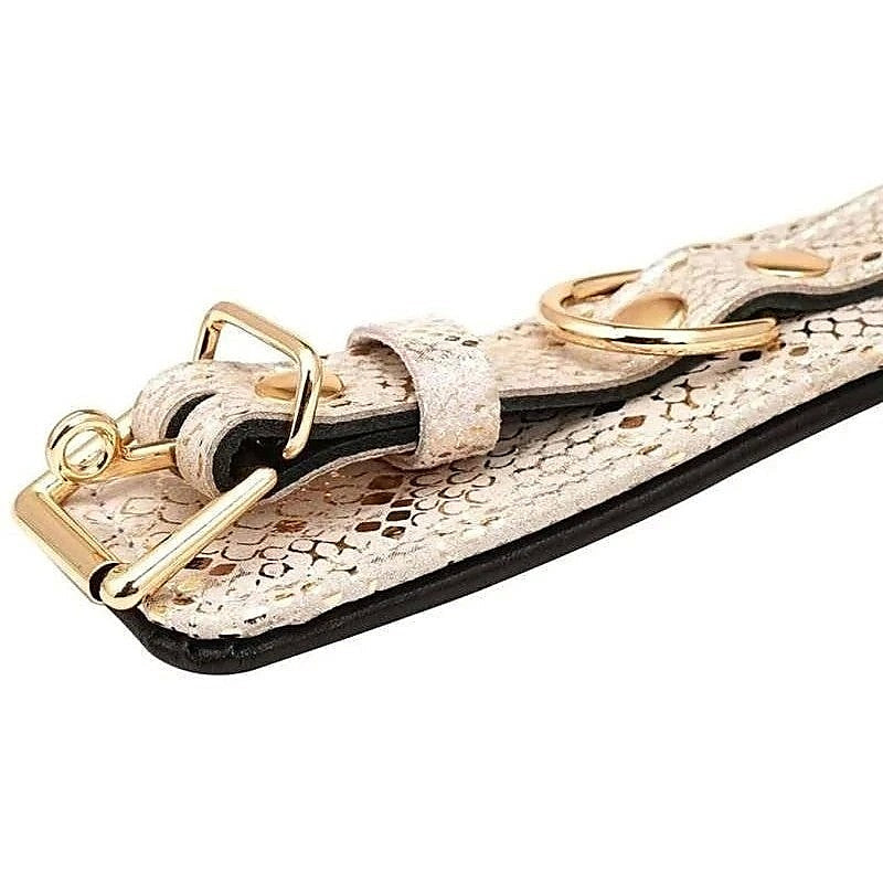 Spartacus Snake Print Microfiber Ankle Restraints - Butt Plugs