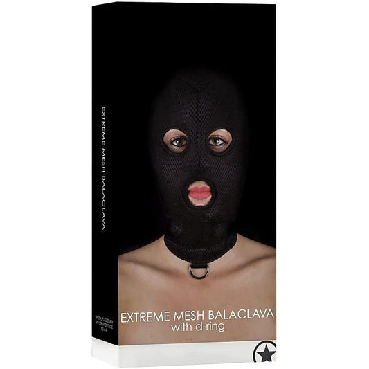 Ouch! Extreme Mesh Balaclava with D-Ring - Masks And Blindfolds