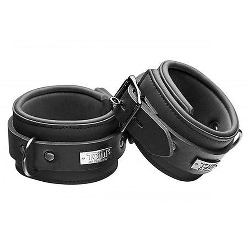 Tom of Finland Neoprene Ankle Cuffs with Lock - Cuffs and Restraints