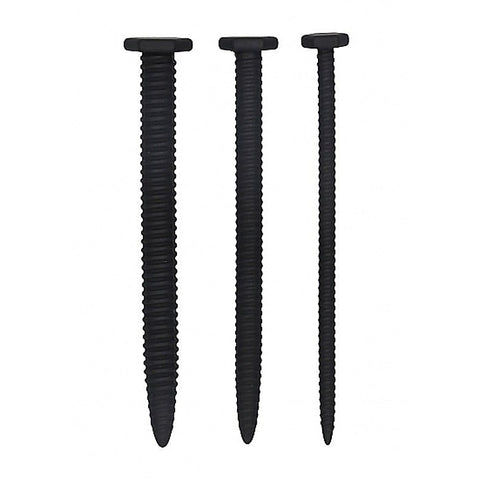 Ouch Silicone Screw Plug Set by Shots Toys - Penis Plugs