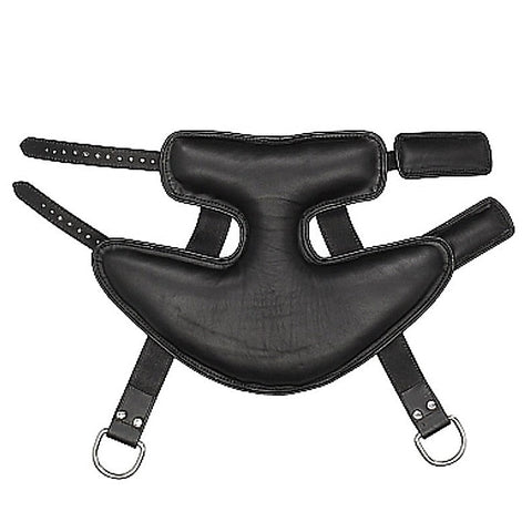 Wrap-Around Leather Suspension Ankle Cuffs By Shots Toys - Cuffs and Restraints