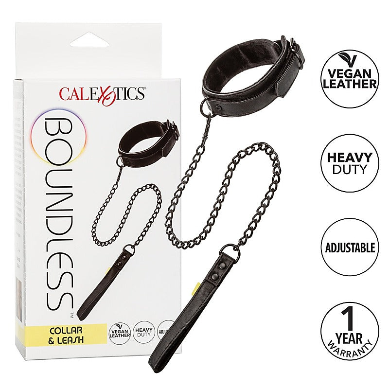 California Exotics Boundless Bondage Collar and Leash - Collars and Leads