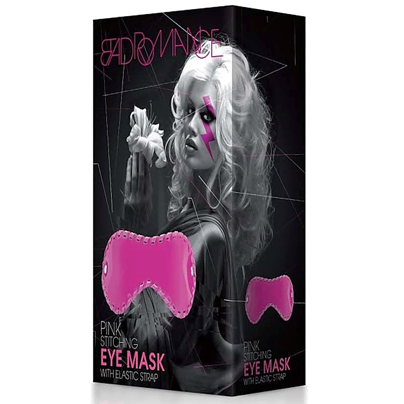 Bad Romance Pink Stitching Eye Mask By Shots Toys - Masks And Blindfolds