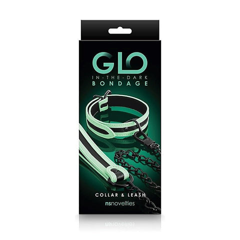 GLO Bondage Collar and Leash - Collars and Leads