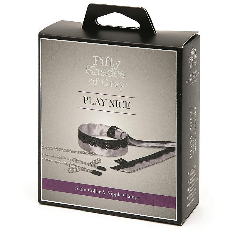 Fifty Shades Of Grey Play Nice Satin And Lace Collar And - Collars and Leads