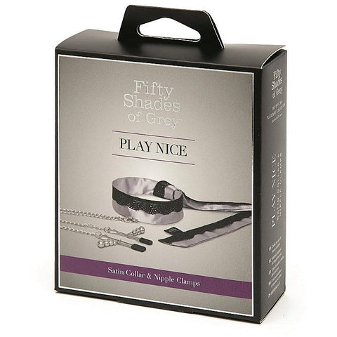 Fifty Shades Of Grey Play Nice Satin And Lace Collar And - Collars and Leads