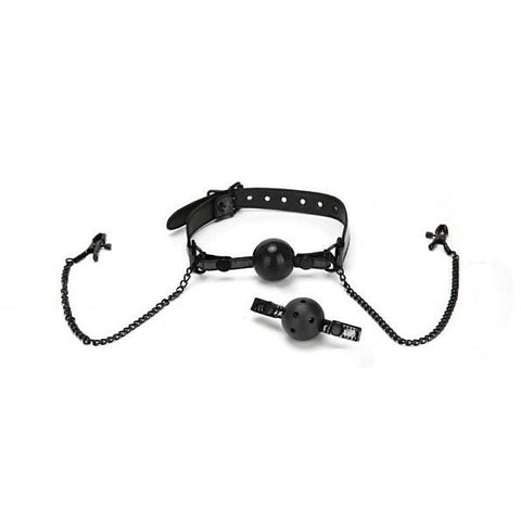 Whipsmart Diamond Ball Gag And Nipple Clips By Xgen Products - Bondage Gags and Bits