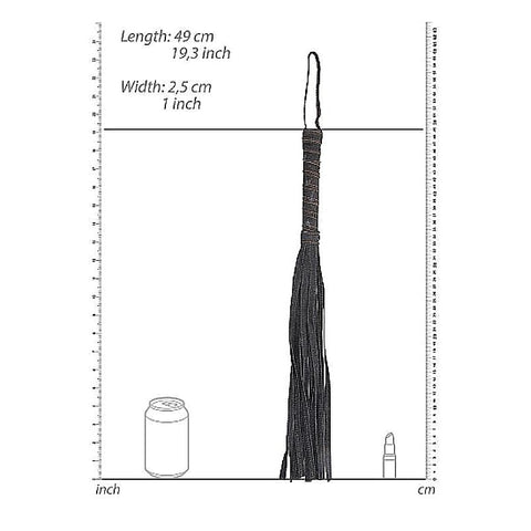 Ouch! Denim Flogger Bondage Whip by Shots Toys - Whips And Crops