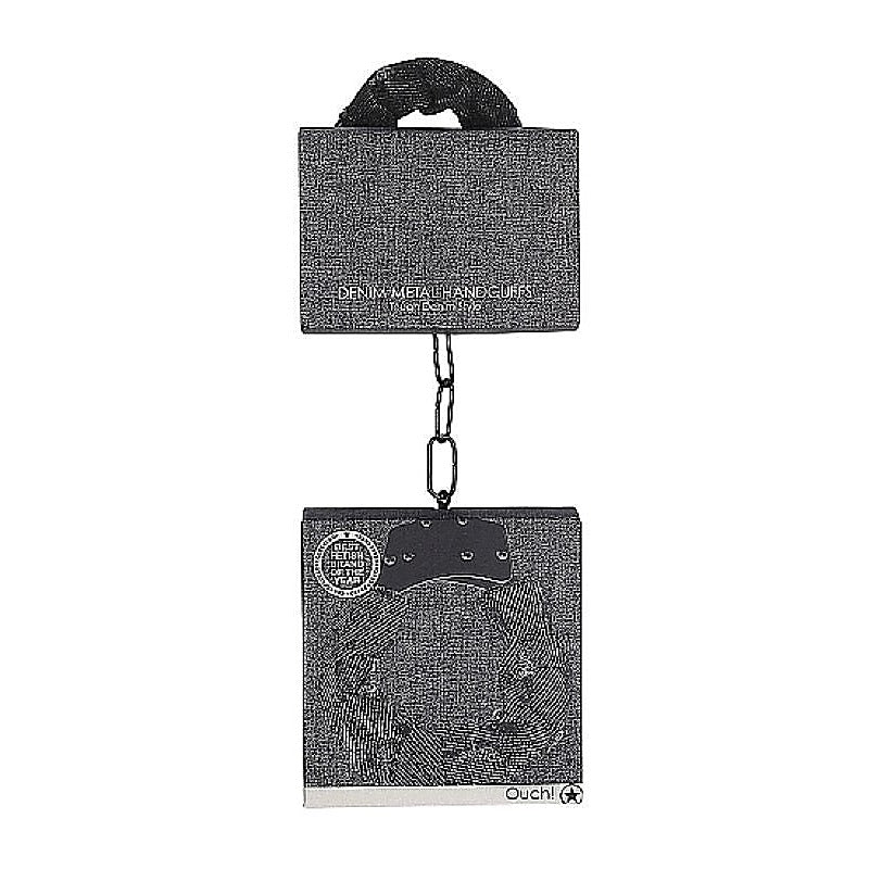 Ouch Denim Metal Handcuffs by Shots Toys - Cuffs and Restraints