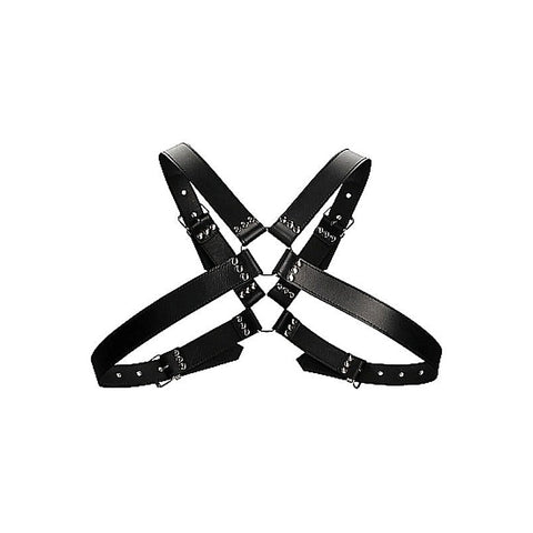 Adjustable Leather Harness for Men by Shots Toys - Cuffs and Restraints