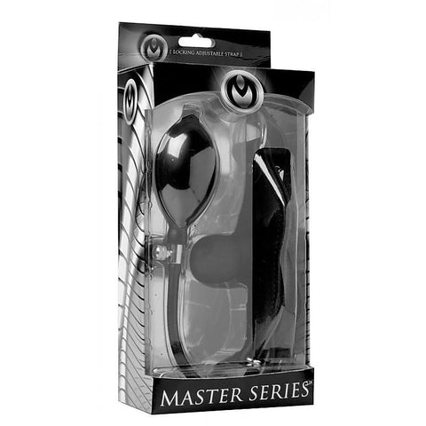 Silencer Inflatable Locking Bdsm Play Gag By Xr Brands - Bondage Gags and Bits