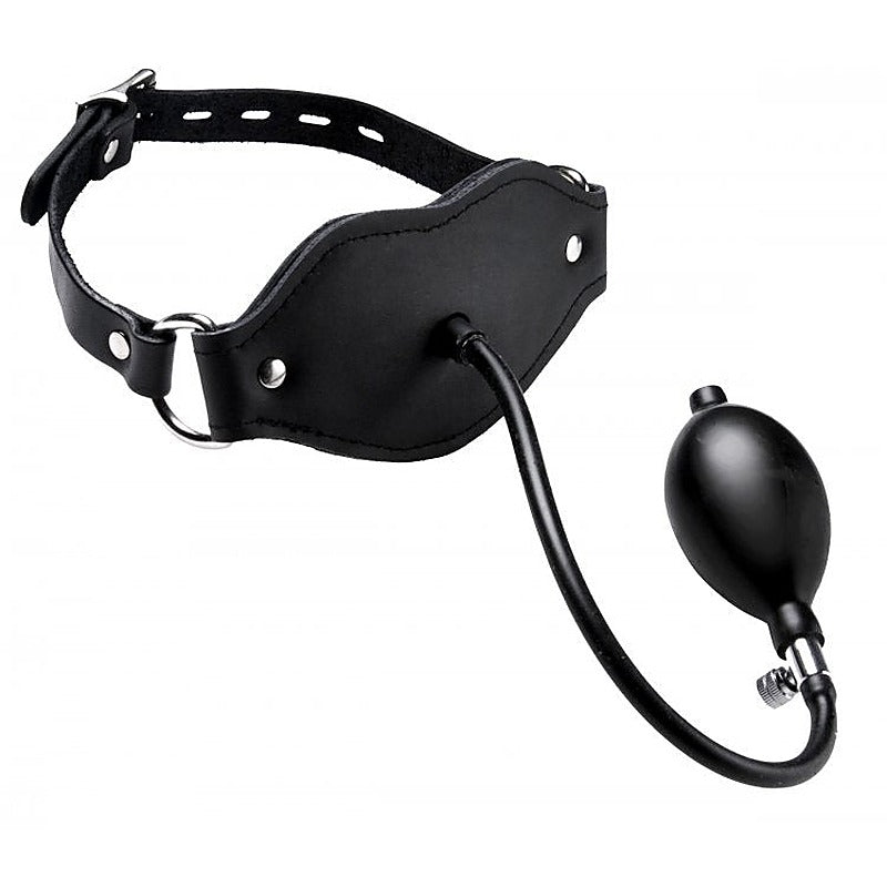 Silencer Inflatable Locking Bdsm Play Gag By Xr Brands - Bondage Gags and Bits