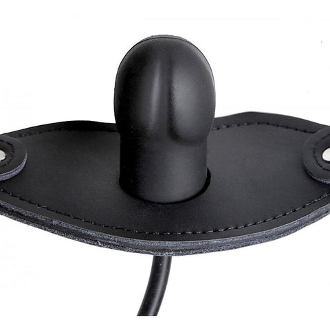 Silencer Inflatable Locking Bdsm Play Gag By Xr Brands - Bondage Gags and Bits