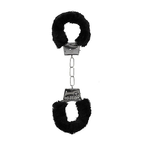 Black And White Beginners Furry Wrist Cuffs By Ouch - Cuffs and Restraints
