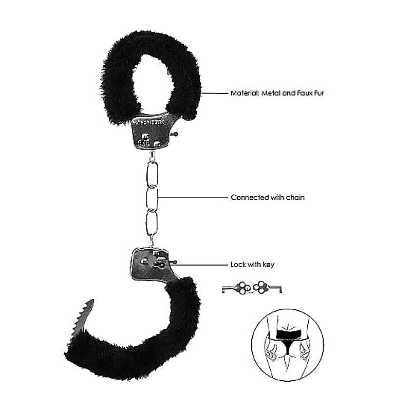 OUCH! & Beginner's Furry Hand Cuffs Restraints - Cuffs and Restraints
