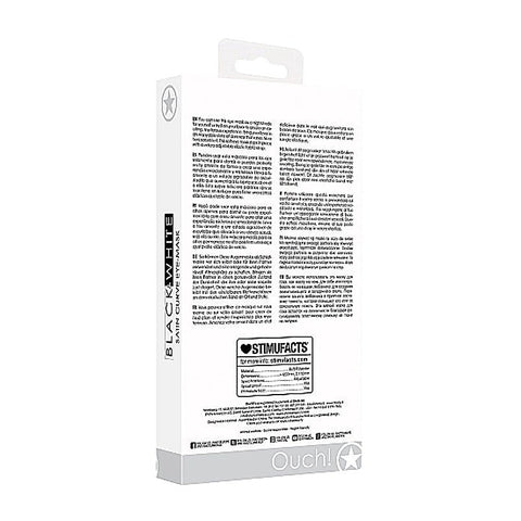 Black and White Satin Curvy Eye Mask by Shots Toys - Masks And Blindfolds