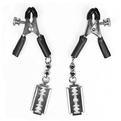 Micro Plier Clamp - Razor Blade Pendant - Nipple and Clit Clamps