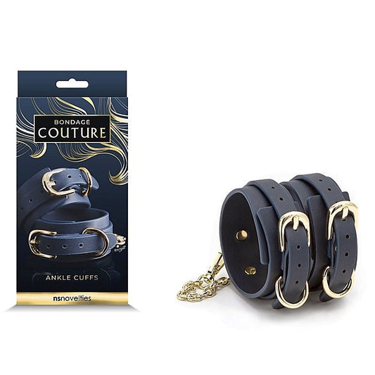 Bondage Couture Ankle Cuff - Sophisticated Sensuality in Blue - Cuffs and Restraints