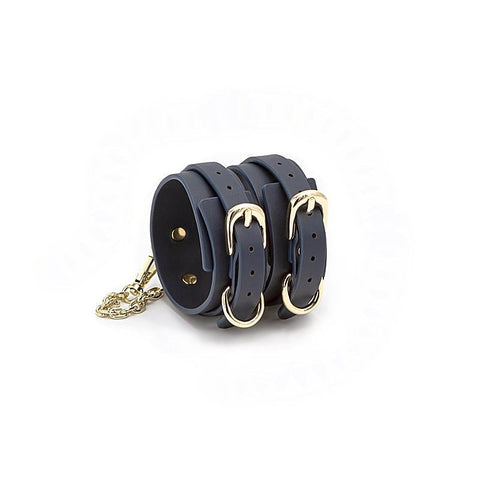 Bondage Couture Ankle Cuff - Sophisticated Sensuality in Blue - Cuffs and Restraints