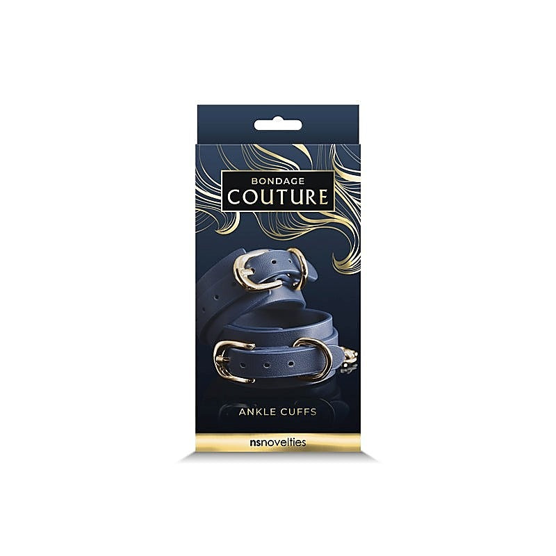 Bondage Couture Ankle Cuff - Sophisticated Sensuality in Blue - Cuffs and Restraints
