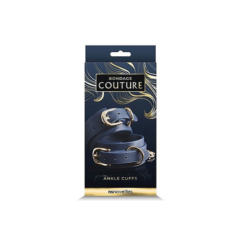 Bondage Couture Ankle Cuff - Sophisticated Sensuality in Blue - Cuffs and Restraints