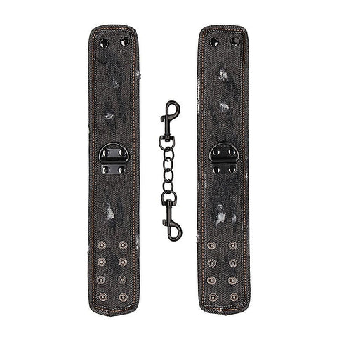 Denim Ankle Cuffs by Shots Toys - Cuffs and Restraints