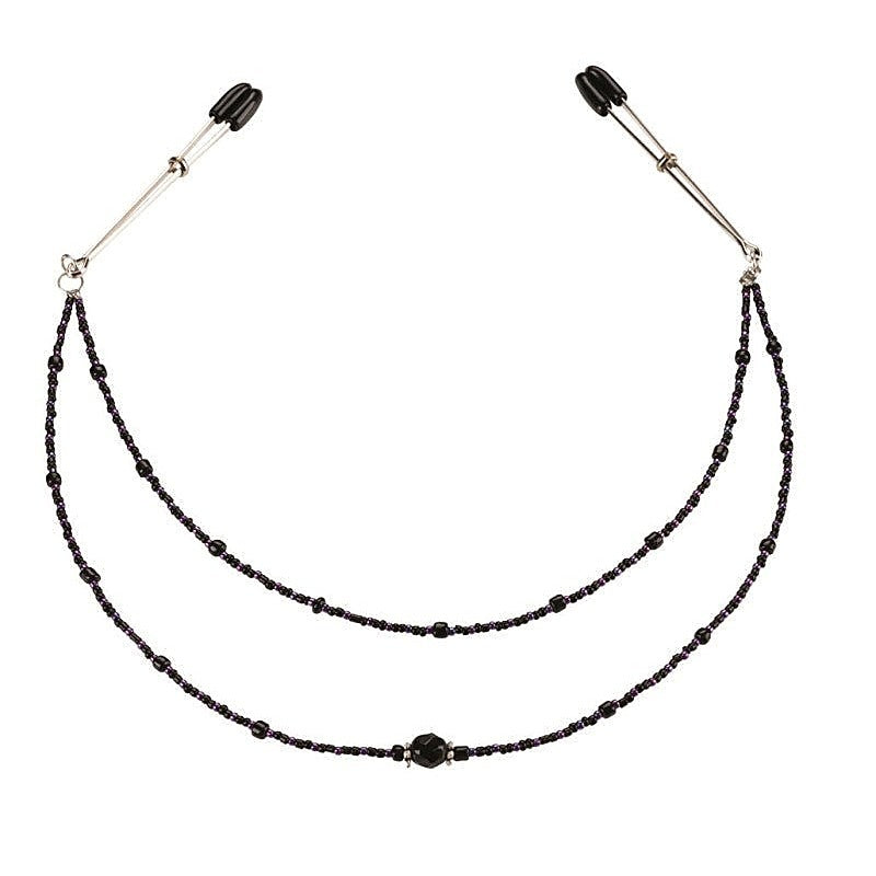 Double Strand Deluxe Beaded Clamps By Spartacus Enterprises - Nipple and Clit Clamps