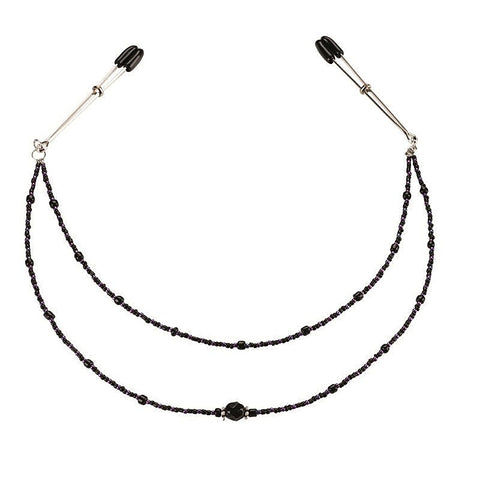 Double Strand Deluxe Beaded Clamps By Spartacus Enterprises - Nipple and Clit Clamps