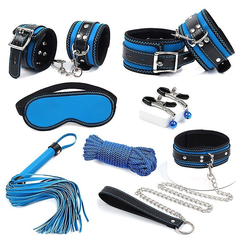 Blue Bondage Kit 7-piece Set by BDStyle - Bondage Kits