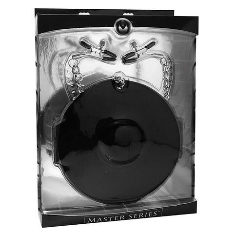 Detained Restraint System With Nipple Clamps By Xr Brands - Breast and Nipple Toys