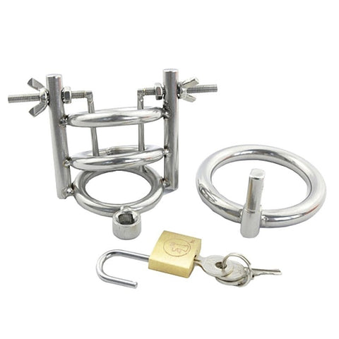 Stainless Steel Urethral Spreader CBT Chastity Cage - Male Chastity