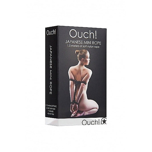 Ouch! Japanese Mini Rope 1.5m Black - Cuffs and Restraints