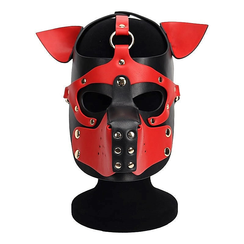 Double Color Dog Bondage Hood By Bdstyle - Bondage Hoods