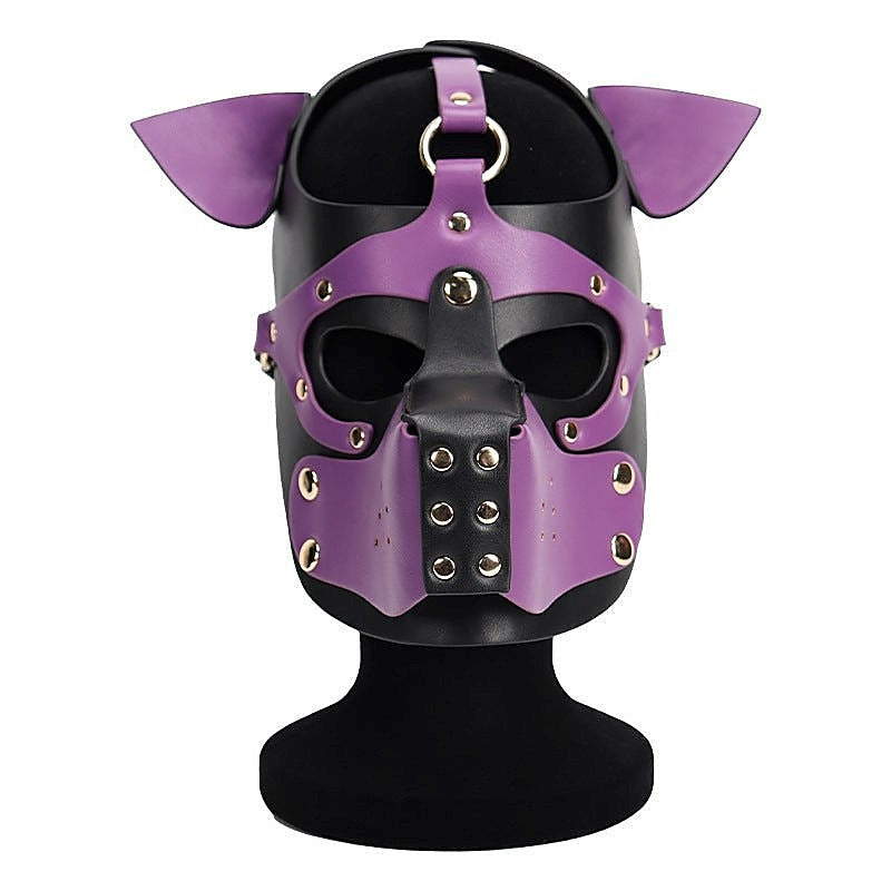 Double Color Dog Bondage Hood By Bdstyle - Bondage Hoods