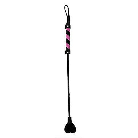 Heart Leather Crop Bondage Whip by Shots Toys - Whips And Crops