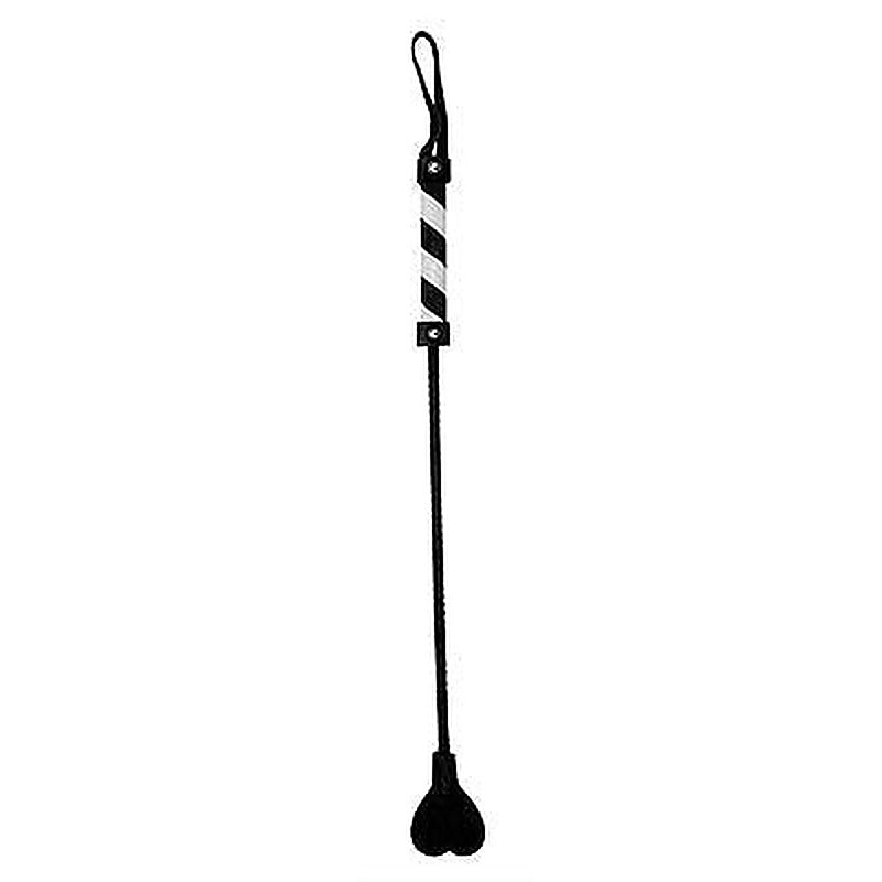 Heart Leather Crop Bondage Whip by Shots Toys - Whips And Crops