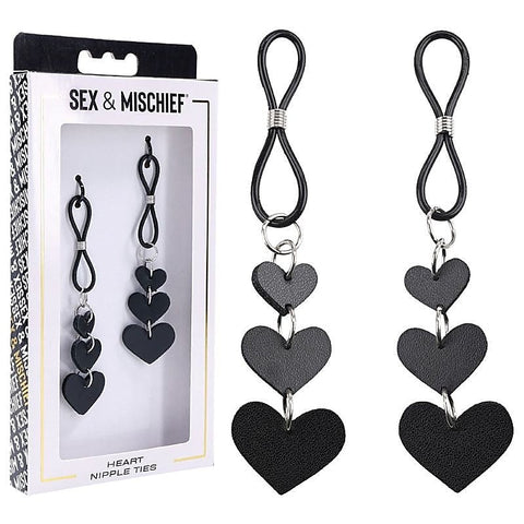 S&M Heart Nipple Ties by Sportsheets - Nipple and Clit Clamps